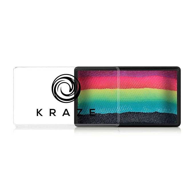 Kraze FX Dome Stroke - Harmony (25 gm), Professional 1-Stroke Split Cake, Hypoallergenic, Non-Toxic, Water Activated Face & Body Painting Makeup Supplies for Halloween, Kid Safe, Adults