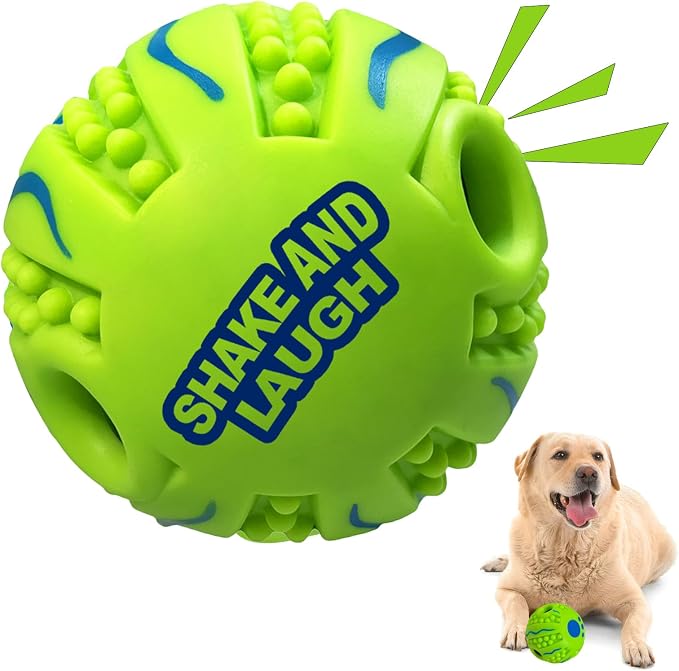 Spiky Interactive Dog Toys Ball, Wave, XL, 5.51 in (14 cm) | Shaking with Gibbering Sound, For Training, Teeth Cleaning, Herding