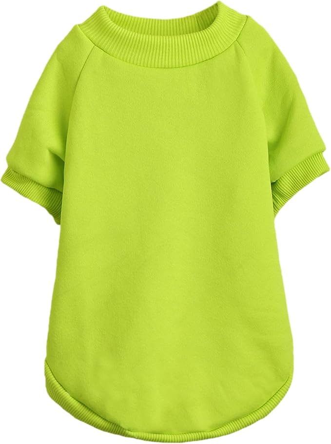 Soft Puppy Sweater for Small Dogs Pullover, Light Green L | Elastic Cuffs Pet Clothes, Holiday Party Matching, Fall Winter Daily Outfit, Soft Breathable Machine Washable Sweatshirt