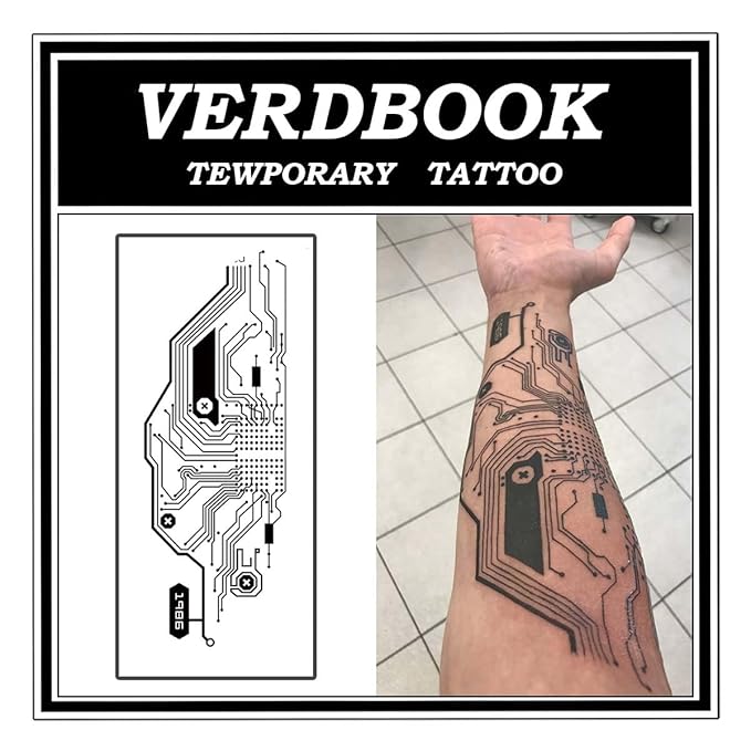 Waterproof Temporary Tattoos: 2-Sheet Tattoo Kit with Realistic Body Stickers, Semi-Permanent Tattoos for Adults Lasting 7-15 Days – Safe for Men & Women, Node Web