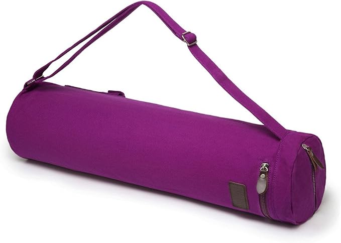 Yoga Mat Bag,Full-zip Exercise Yoga Mat Canvas Carry Bag for Women and Men - Double Storage Pocket,Easy Access Zipper, Adjustable Shoulder Strap and Handle,Fits Most Mat