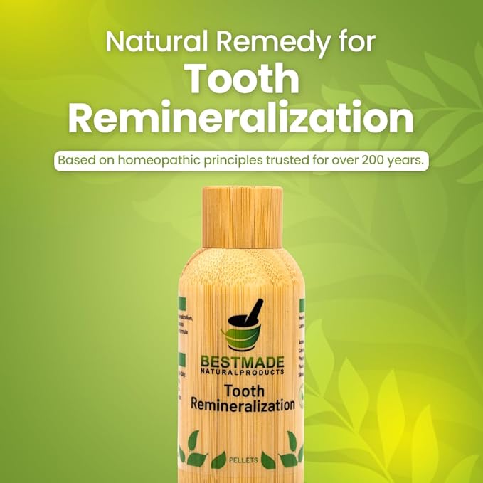 Bestmade Tooth Remineralization Support - Cell Salt Combination to Reduce Sensitivity, Protect Enamel & Strengthen Teeth, Natural, Homeopathic, Non-Toxic, 350 Pellets