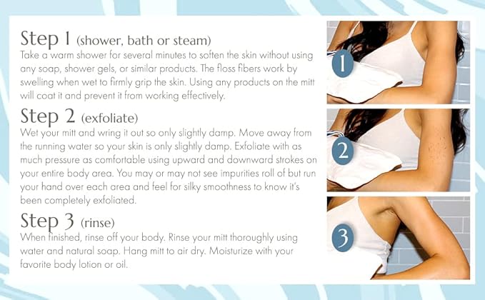 MicrodermaMitt ULTRA Exfoliating Mitt for Body - Premium Deep Exfoliating Body Scrubber Kese Glove – Keratosis Pilaris, Strawberry Skin Treatment, Reduce Ingrown Hair, Turkish Body Scrubber Exfoliator