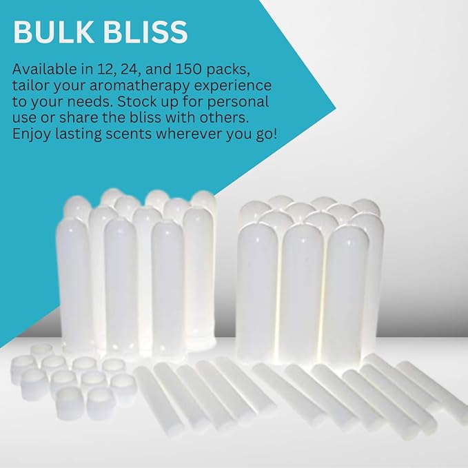 Wild Essentials Essential Oil Inhaler Tubes, Sticks (24 Pack), Wicks, Aromatherapy On the Go, Compact, Lightweight, Made in USA, Thick Medical Grade Plastic, Portable, Degradation Resistant, Premium