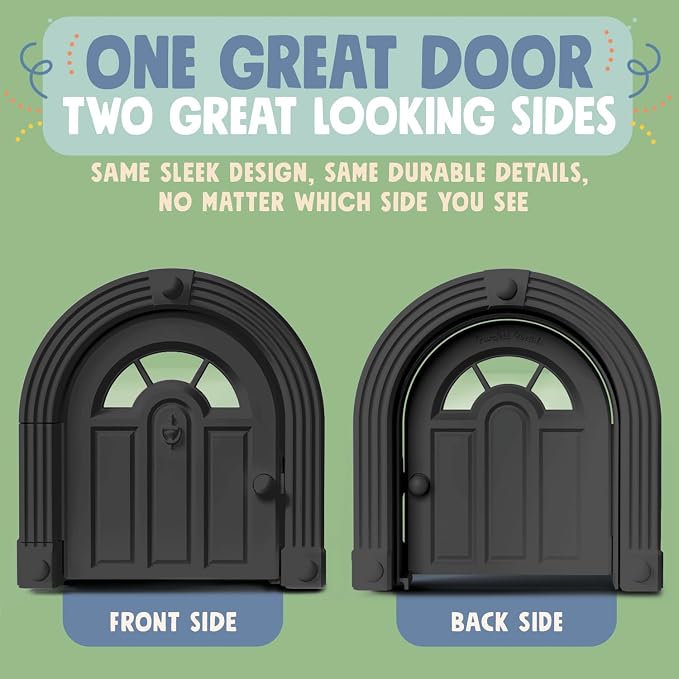 Purrfect Portal Meow Manor® Cat Door Interior Door - No-Flap, Fits Cats Up to 20 lbs, Easy DIY Setup, No Training Needed