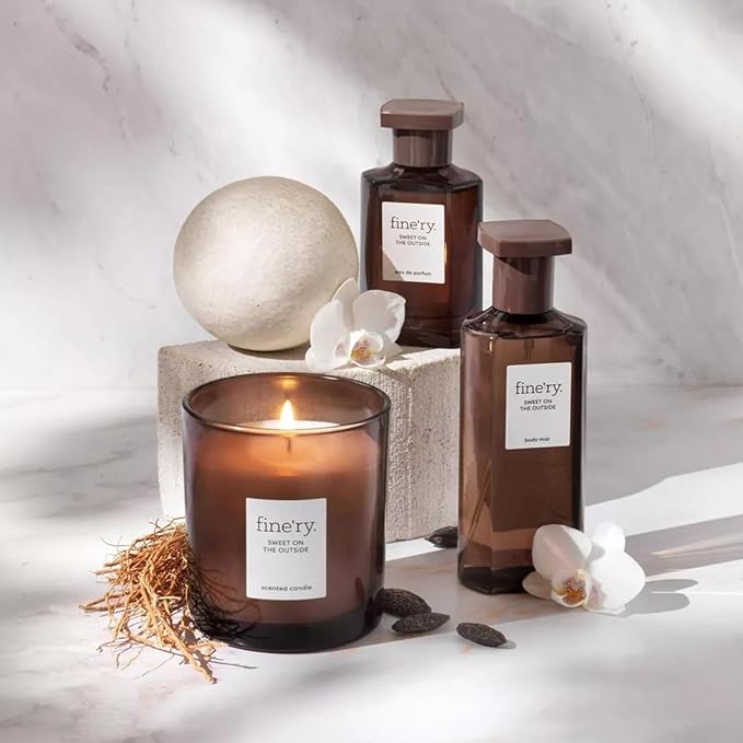 Fine'ry Vanilla Gourmand Sweet on the Outside Perfume for Women & Girls - Vanilla, Cacao Wood & Smoked Vetiver - Warm, Long-Lasting, Full Size Hair & Body Cologne Parfum Fragrance (60mL)