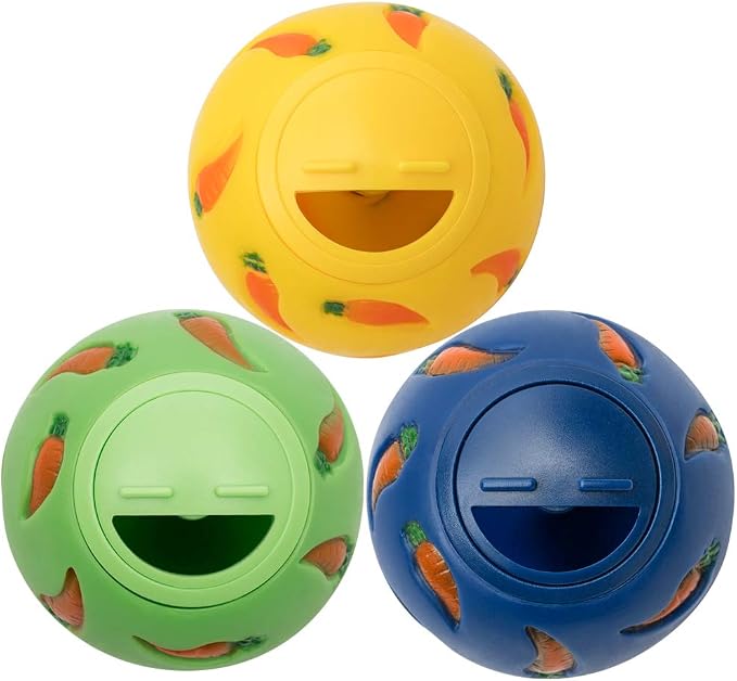 Niteangel Small Animal Treat Ball: Adjustable Treat Dispenser | Encourages Exploration & Reduces Boredom - Snack Ball for Guinea Pigs Rabbits Hedgehogs and Other Small Pets