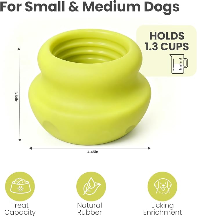 MateeyLife Freeze Dog Enrichment Lick Toy, Stuffable Frozen Lick Treat Bowl