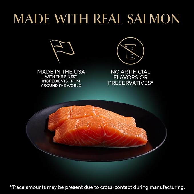 Sheba Perfect Portions Wet Cat Food Pate Sustainable Salmon Entree,2.6 oz. Twin-Pack Trays,Cat Food Wet Recipe (,48 Servings),24 Count (Pack of 2)