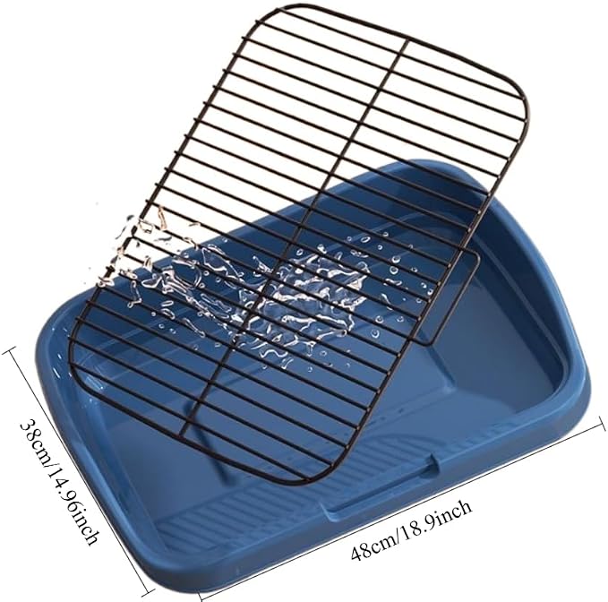 Mesh Dog Potty Tray Removable Stable Structure - Indoor/Outdoor Dog Training Toilet Litter Box for Small & Medium Dogs(Blue)