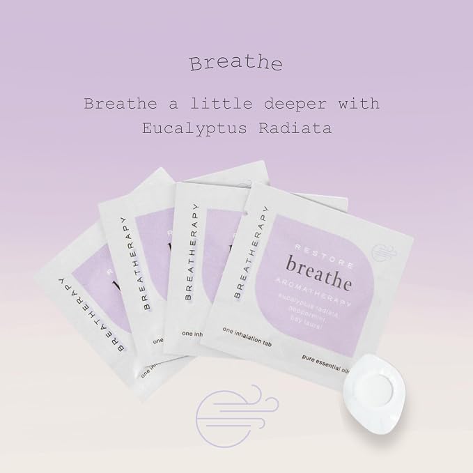 Aromatherapy Breathe Patches - Pure Essential Oil Aroma Patch - Eucalyptus and Peppermint Essential Oils for Breathe - 8-Pack