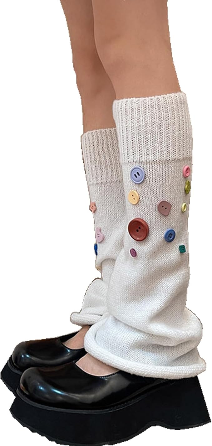 Sexybody Women's Leg Warmers Fashion Knit Warmers Long Socks Cute Y2K Kawaii Japanese Lolita Harajuku Accessories for Girls