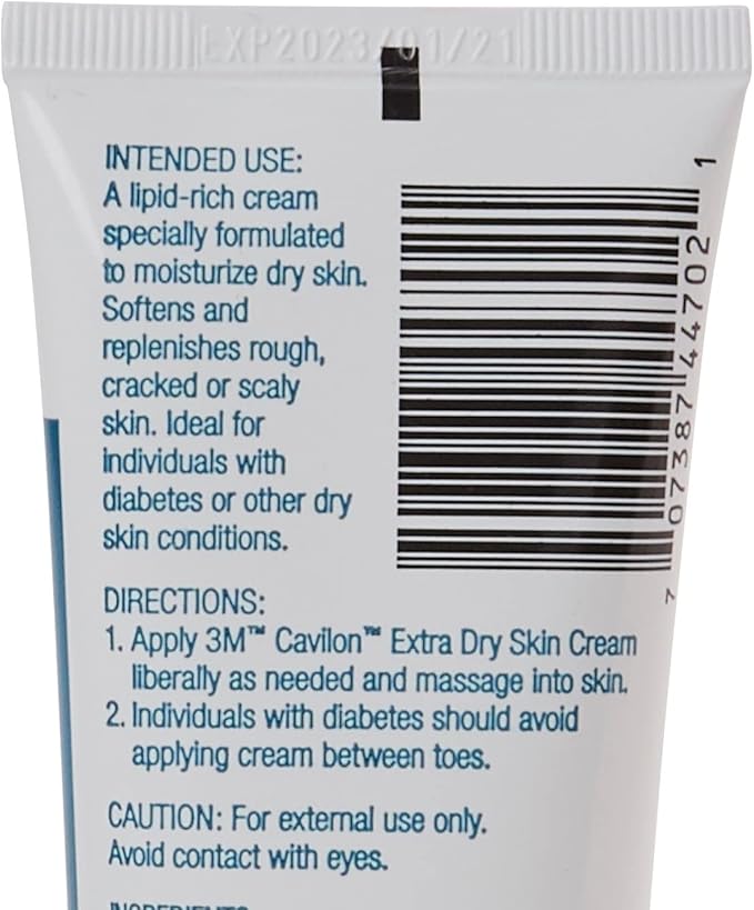 Cavilon 3M Cream For Extra Dry Skin, Scented, Contains Glycerin/Dimethicone, 1 Count
