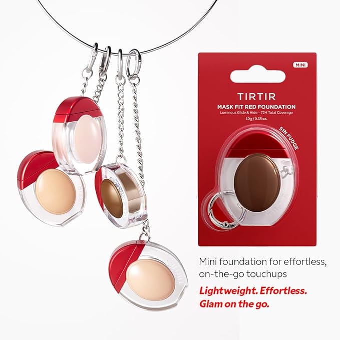 [*Mini Size*] TIRTIR Mask Fit Red Foundation | 72H Lasting Skin-Fit Korean Makeup with Skin-fit Satin Finish & Wide Shade Range, #30N Rich Honey, 0.34oz
