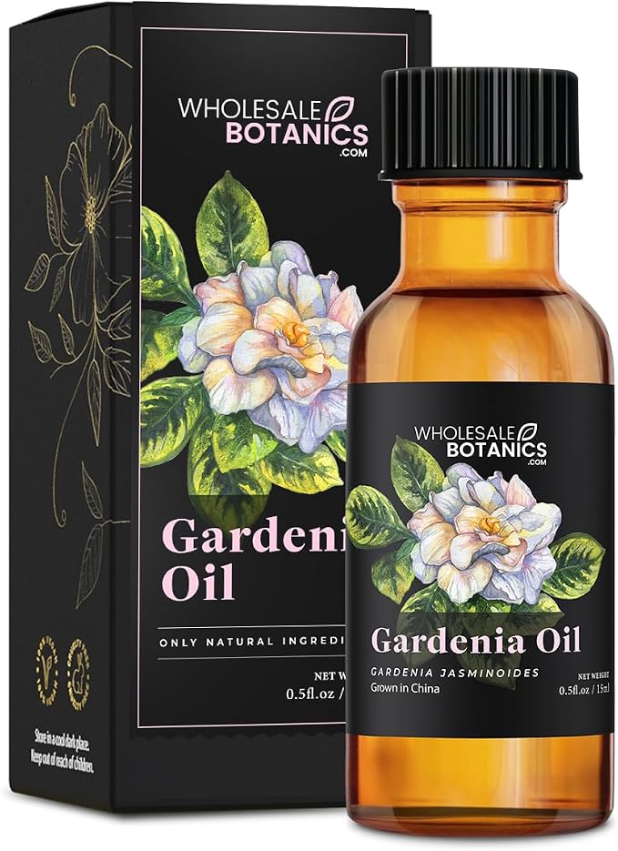 Gardenia Essential Oil by Wholesale Botanics | Premium Grade Essential Oil | for Aromatherapy, Soaps, Lotions, & Candles | Vegan & Cruelty Free (0.5 Fl.Oz.)