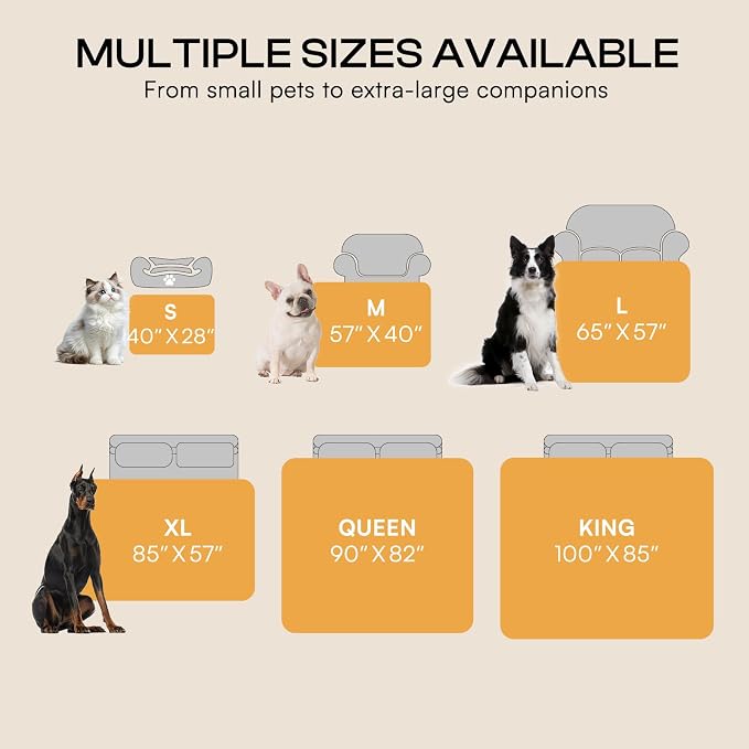 Luciphia Waterproof Dog Blanket Reversible Sherpa Fleece for Small Dogs Cat | Soft Print Pet Blanket Washable Pee Proof, Furniture Protector for Couch Sofa Bed Car, Cozy Throw (40" x 28", Grey Paw)
