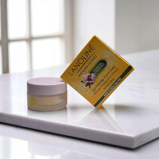 Manuka Honey Age-Defying Eye Crème, 1.05 oz – Anti-Wrinkle Eye Cream with Kiwi Seed Oil & Vitamin E – Hydrating, Firming, Cruelty-Free, Made in New Zealand