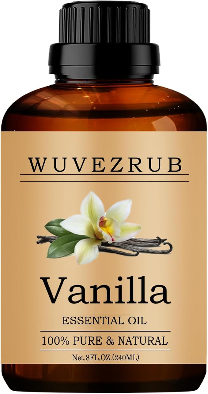Vanilla Essential Oils, 240ML Pure and Natural Essential Oil for Aromatherapy Diffuser - Vanilla /8 Fl Oz