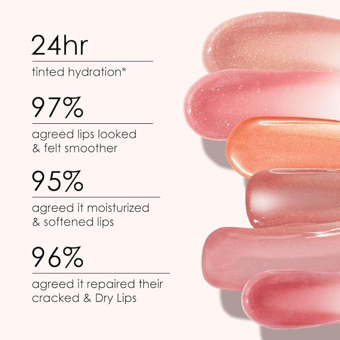 CATKIN Tinted Lip Balm Glitter Lip Stain Ultra Hydrating Lip Moistrurizer Lip Care with Vitamin E Nourishing For Cracked & Dry Lips 0.12 oz C09 Aurora - Light Pink