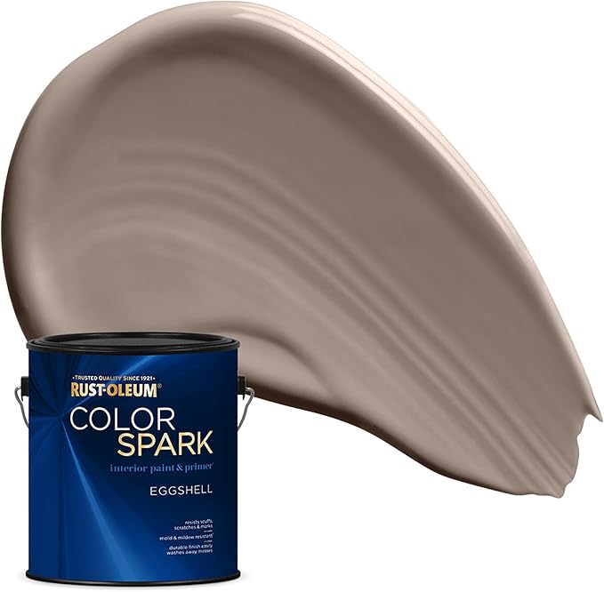 Rust-Oleum Color Spark Interior Paint and Primer in One, Eggshell, Afternoon Tea, 1 Gallon