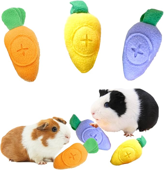3 Pcs Guinea Pig Forage Toys Treat Dispenser Feeding Toy Guinea Pig Foraging Treat Puzzle Toys for Rabbits Hamsters Chinchillas Dogs and Other Small Animals