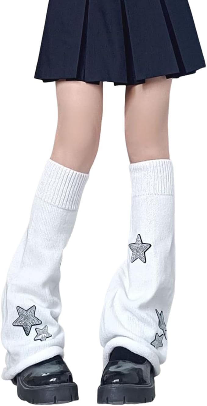 Sexybody Women's Leg Warmers Fashion Knit Warmers Long Socks Cute Y2K Kawaii Japanese Lolita Harajuku Accessories for Girls