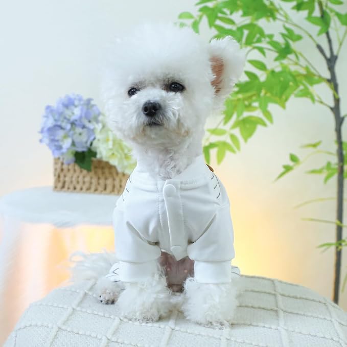 Dog Stylish Overalls Comfortable Puppy One Piece Outfits Summer Bib Overalls for Small Dogs Cute Pet Onesie Jumpsuit Chihuahua Yorkies Birthday Holiday Clothes Cat Costume