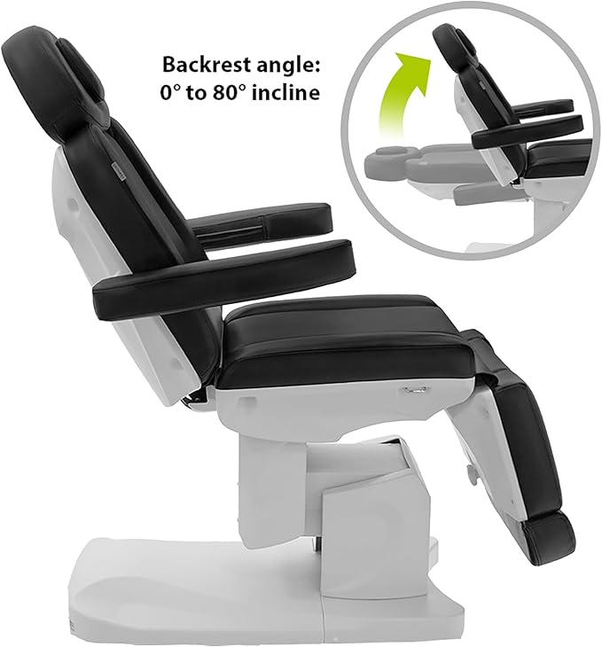 SKINACT Bellage Electric Treatment Table (Chair) 4 Electric Adjustable Motors (Black)