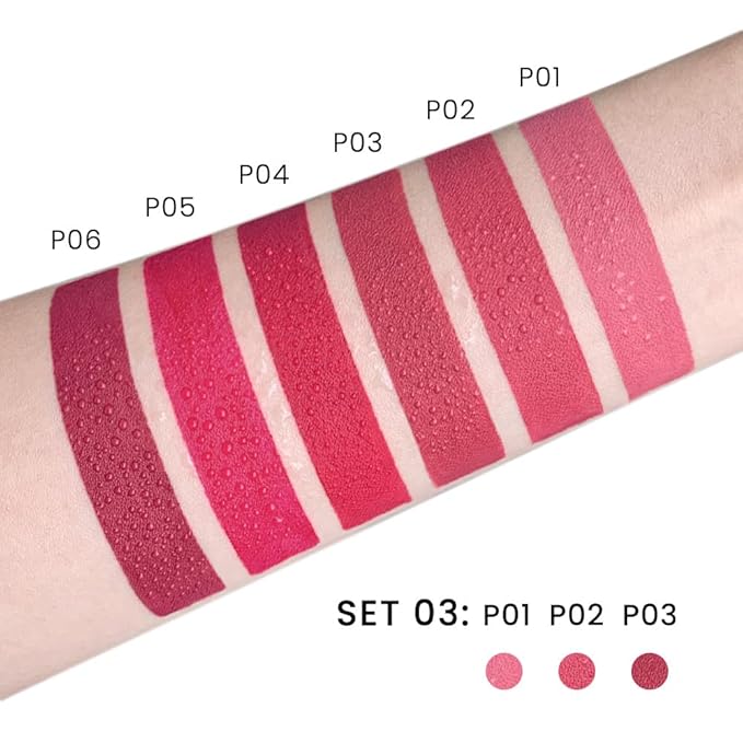 Labiales Magicos 24 Horas Originales: 3 Pcs Matte Velvet Lipstick Set for Women, Nude Long Lasting Matte Lipstick 24H Waterproof for Girls, Natural Lip Makeup