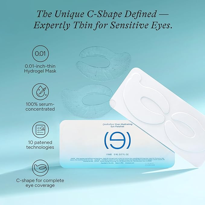 Caffeine & Hyaluronic Acid Under Eye Patches - 5 Pairs, 360° Coverage Targets Dark Circles, Puffy Eyes, Fine Lines & Eye Bags Hydrating Restoring Gel Eye Masks (PRO)