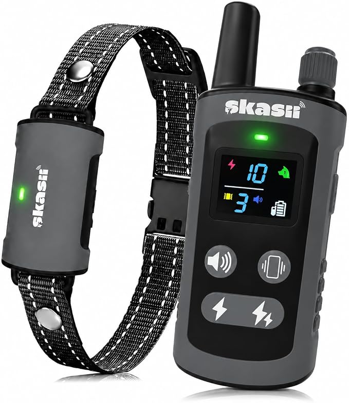 Dog Training Collar with Remote, for Small Medium Large Dogs, Grey