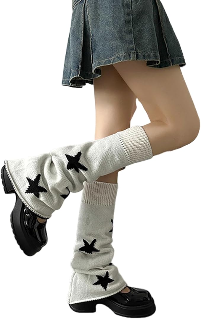 Sexybody Women's Leg Warmers Fashion Knit Warmers Long Socks Cute Y2K Kawaii Japanese Lolita Harajuku Accessories for Girls