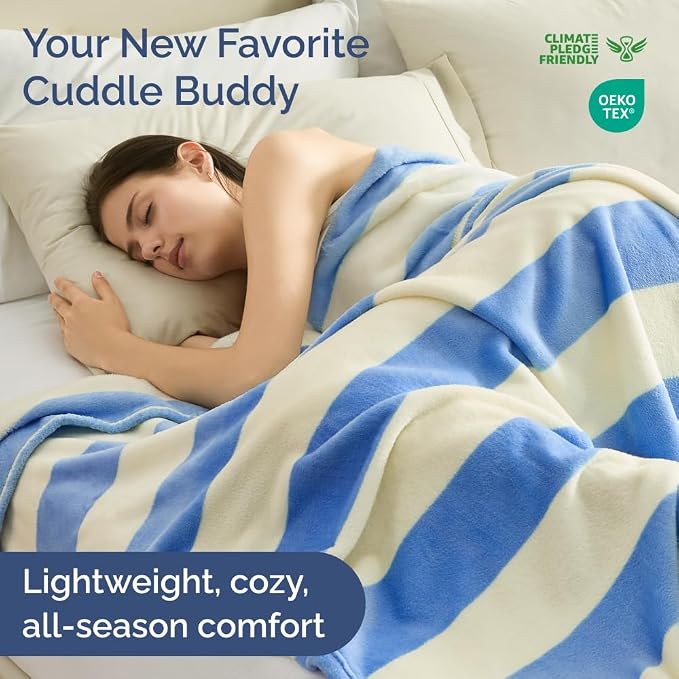 Ultra Soft Fleece Blanket - Flannel Fleece Luxury Blanket - Lightweight for Couch Bed Chair - Thick, Warm and Breathable - All Season Cozy Fuzzy, Anti-Static Microplush Bedding, Queen, Design 322