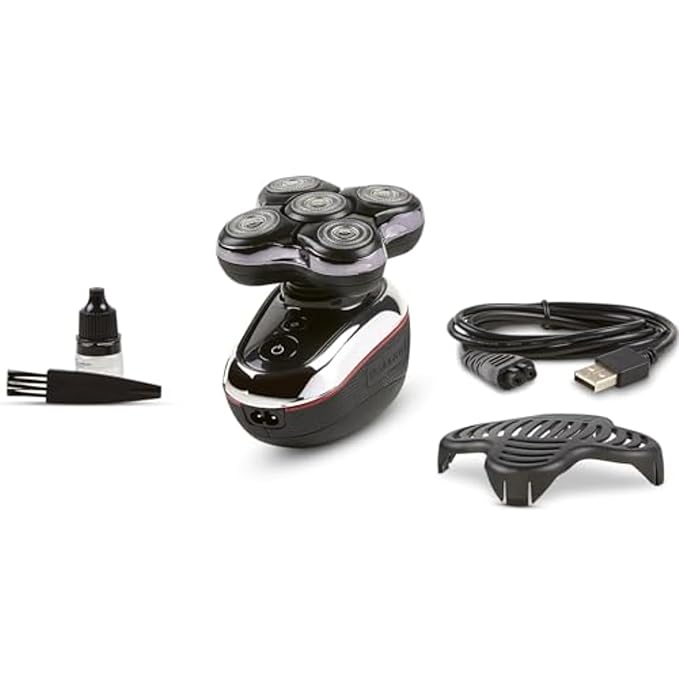 Remington Balder Boss Electric Razor for Head XR7120 - Premier Wet/Dry Bald Head Shaver, Japanese Steel Blades, Cordless Rechargeable, Effortless Head Shaving with Precision Dual Track Heads