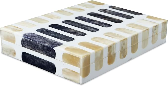 Handicrafts Home Decorative Box 8x6 – Photo Storage Box, Jewelry Organizer, Modern Decorative Storage Box with Lid, Bohemian Table Décor, Vintage Keepsake Box for Shelf or Coffee Table Décor