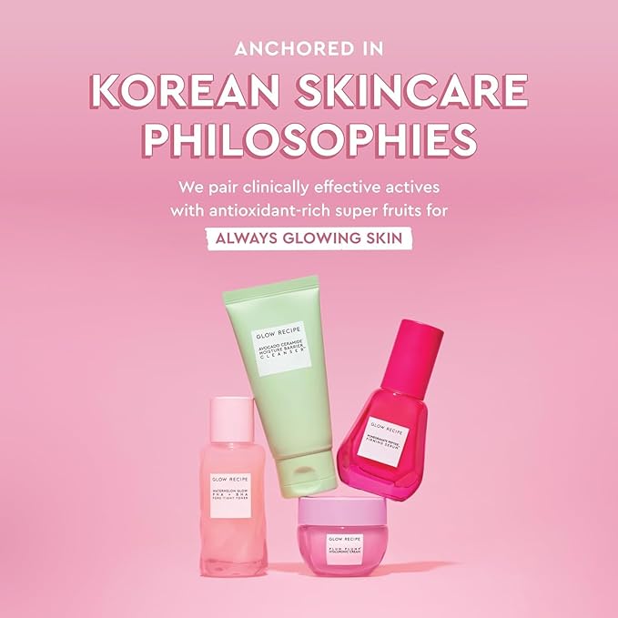 Glow Recipe Pink Juice Water Gel Moisturizer Travel Size, Korean Gel Moisturizer for Glass Skin, Oil-Free Hydrating Hyaluronic Acid Face Moisturizer for Oily Skin, Non-Comedogenic, Long-Lasting (25ml)