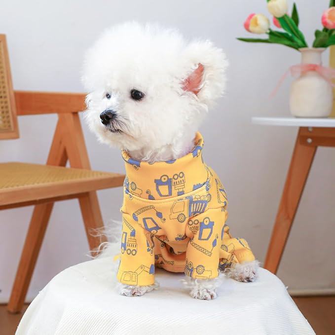 Dog Stylish Overalls Comfortable Puppy One Piece Outfits Summer Bib Overalls for Small Dogs Cute Pet Jumpsuit Onesie Chihuahua Yorkies Birthday Holiday Clothes Costume