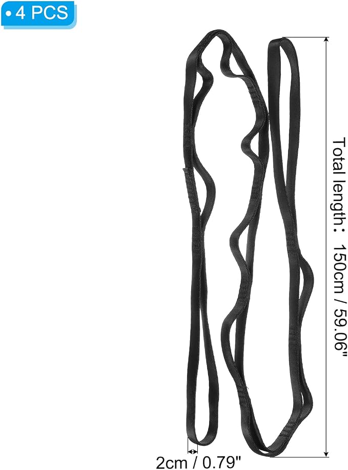 PATIKIL Daisy Chain Straps, Strong Climbing Strap Adjustable Nylon Chain Sling with Loops for Aerial Yoga Hammock Swing