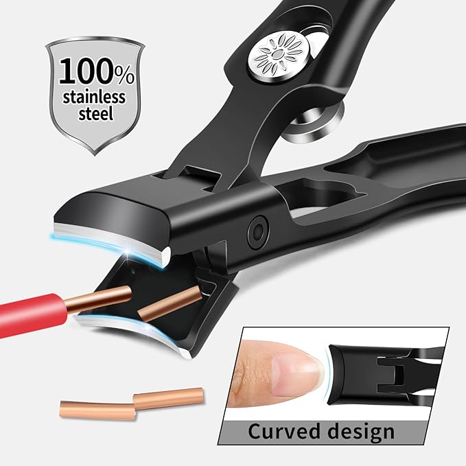 Stocking Stuffers Gifts for Men Adults Seniors, Nail Clippers with Catcher, Christmas Gifts for Men Dad Boyfriend Teens Him, Heavy Duty Clipper with Safety Lock for Mens Women Seniors