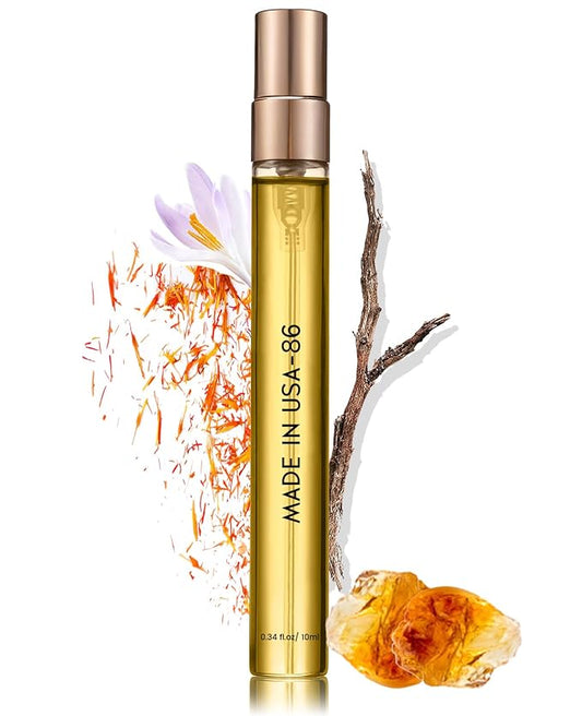 PUREAMOR Pheromones Perfumes for Women & Men, No. 86. Mix of Amber, Saffron, Jasmine, Woody Fragrances, 0.34 fl.oz Travel Size Perfume Oil Spray, Advanced Fragrance Pheromone Perfume,Pheromone Cologne