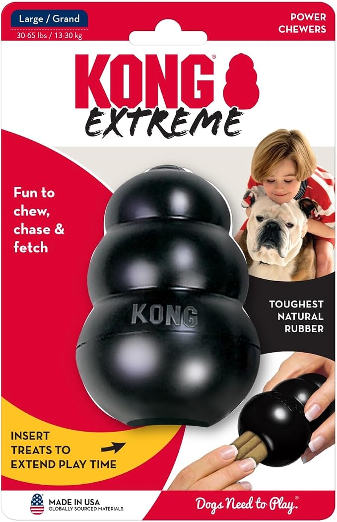 KONG Extreme Dog Toy, Durable Natural Rubber Chew, for Large Dogs