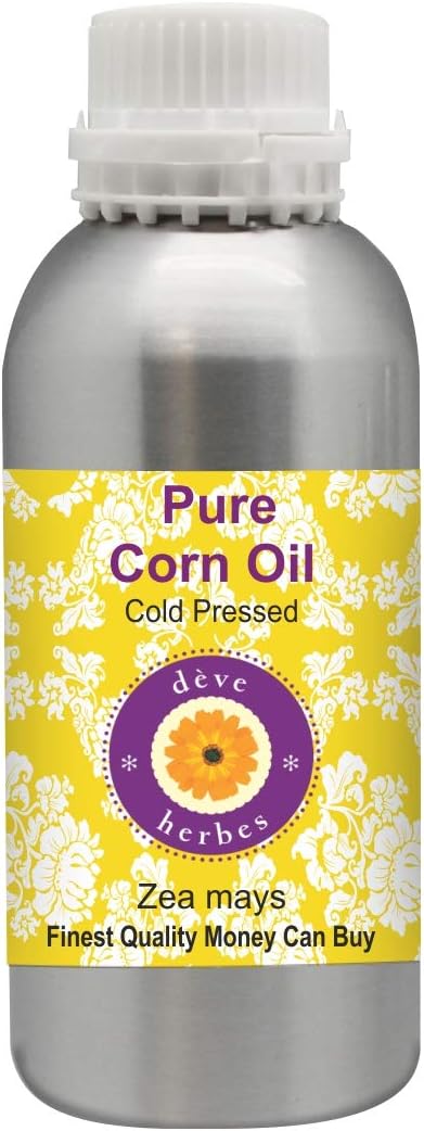 Deve Herbes Pure Corn Oil (Zea mays) Cold Pressed 1250ml (42 oz)