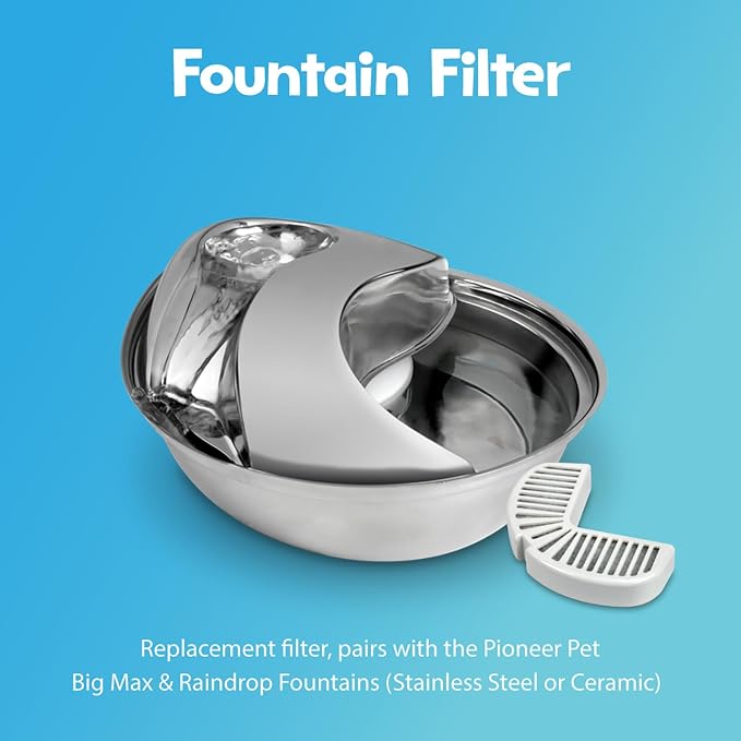 Pioneer Pet Stainless Steel Fountain Raindrop Design , 60oz