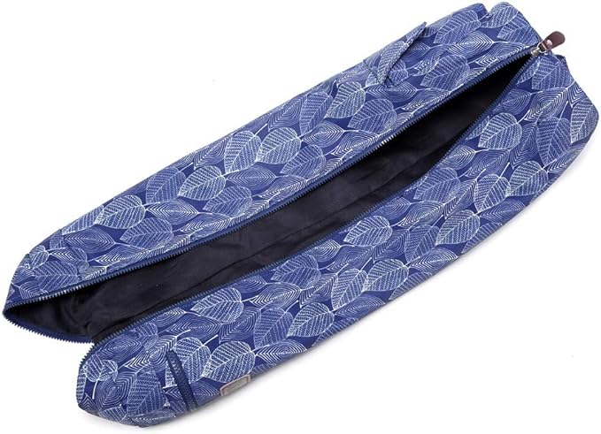 Yoga Mat Bag,Full-zip Exercise Yoga Mat Canvas Carry Bag for Women and Men - Double Storage Pocket,Easy Access Zipper, Adjustable Shoulder Strap and Handle,Fits Most Mat