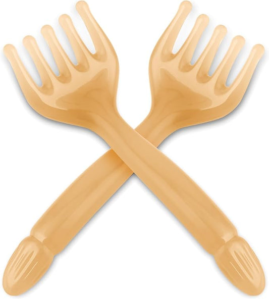 WY LIGHTING LEVEL 2Pcs Head Massager Manual Hair Scalp Massager Gua Sha Five Claw Massage Tool Comb Portable Handheld Resin Relax Tool for Father's Day Mother's Day Gifts (Amber)