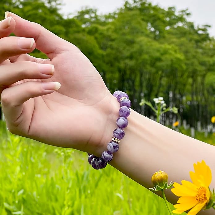 Healing Bracelet For Women Anxiety Crystal Bracelet Chakra Beaded Bracelets Rose Quartz Crystals And Healing Stones Yoga Bead Bracelet Calming Stretch Bracelet Stress Relief Gifts For Women
