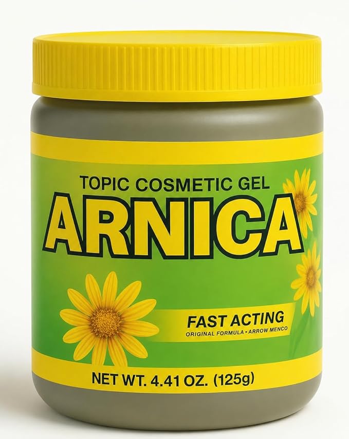 Arnica Cream Sore Muscle Massage Gel Pomado – Natural Concentrated Body Gel for Muscles, Joints & Massage Therapy – Fast-Absorbing – Fresh Herbal Aroma