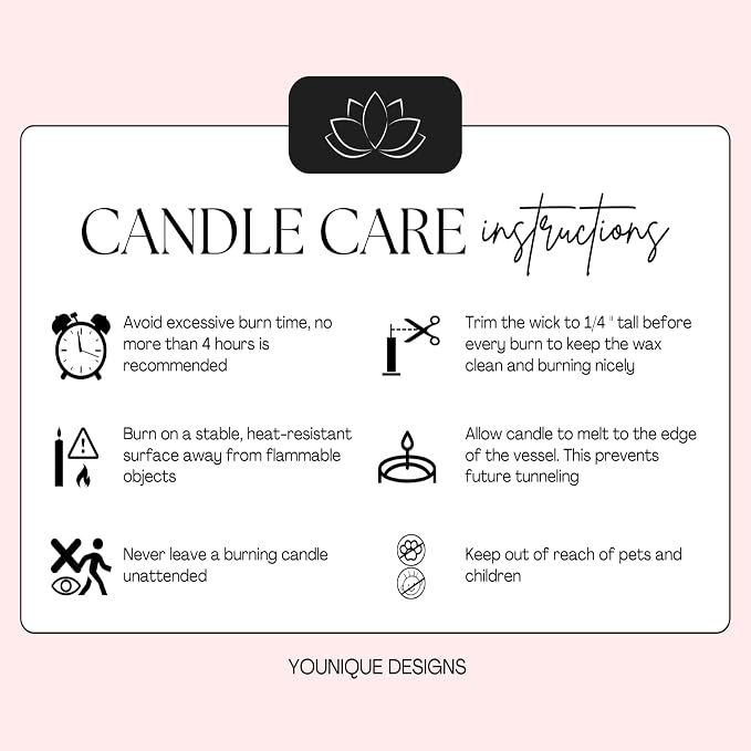 You Nique Designs Miscarriage Candle for Mothers, 7 Ounces, Loss of Baby Sympathy Gifts, Infant Loss Memorial Gifts, White All Natural Soy Vegan Aromatherapy Candles for Home (Lavender & Vanilla)