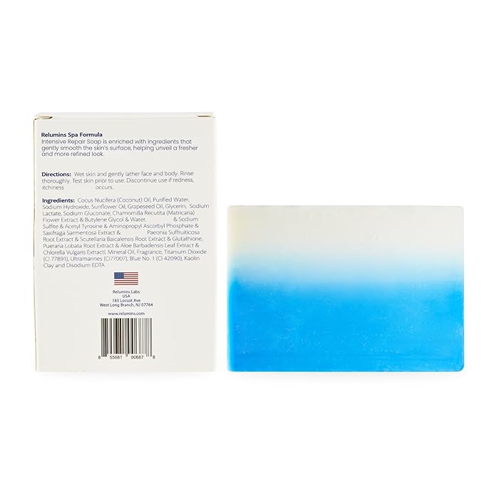 Relumins Advance Intensive Skin Repair Soap with TA Stem Cell, Rejuvenation, Body Soap Bar, and Licorice for Softer, Smooth Skin, 135g x 1 Bar