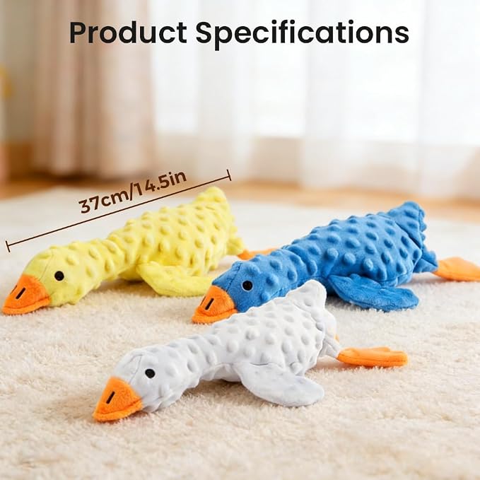 Indestructible Dog Toy for Aggressive Chewers, Durable Stuffed Squeaky Dog Toys for Small Medium Large Dogs, Interactive Chew Teething Puppy Toy for Indoor Outdoor Play (Light Blue)